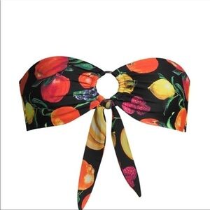 NWT! WeWoreWhat fruit bandeau swim top